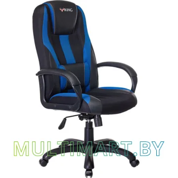 Кресло компьютерное Zombie VIKING-9/BL+BLUE (черный/синий)